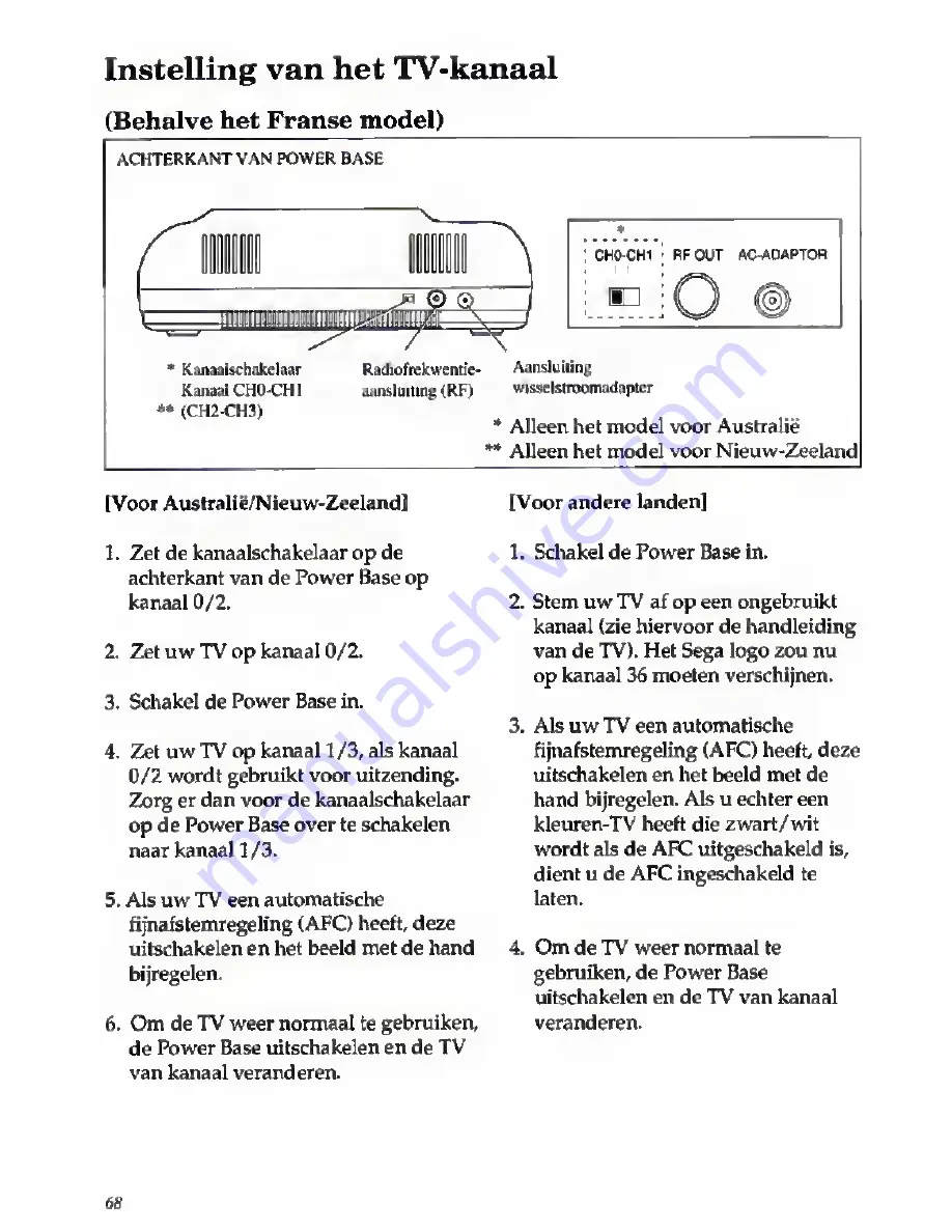 Sega Master System II Instruction Manual Download Page 70