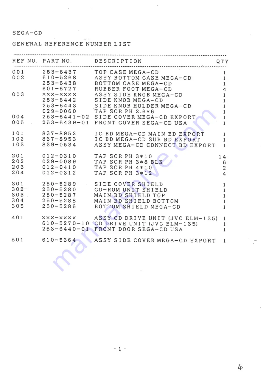 Sega Mega-CD Maintenance Manual Download Page 7