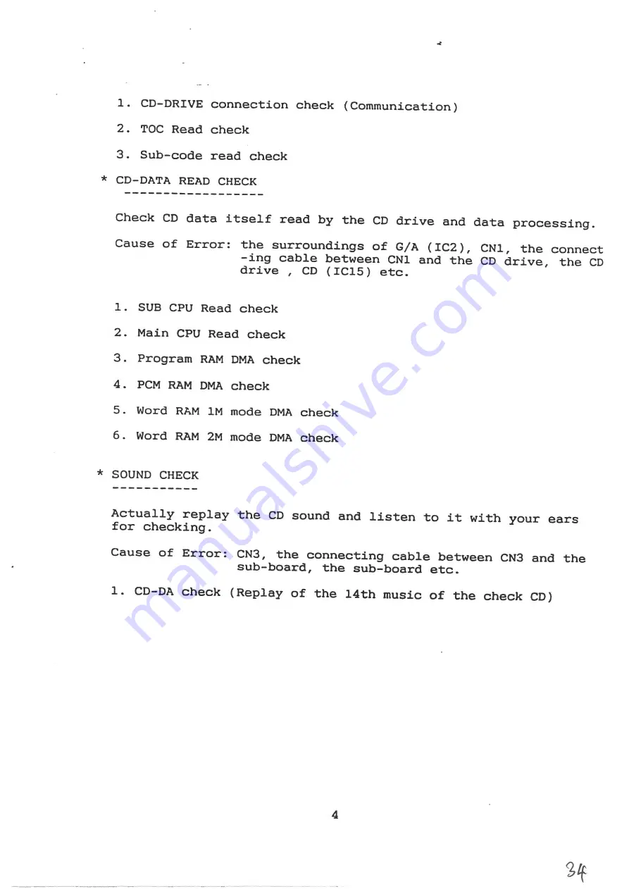 Sega Mega-CD Maintenance Manual Download Page 37