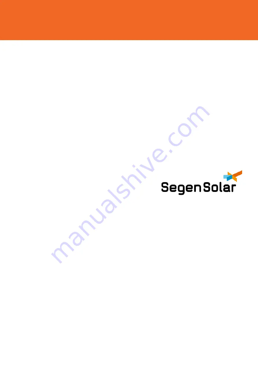 Segen Solar EPM Plus 5G Скачать руководство пользователя страница 1