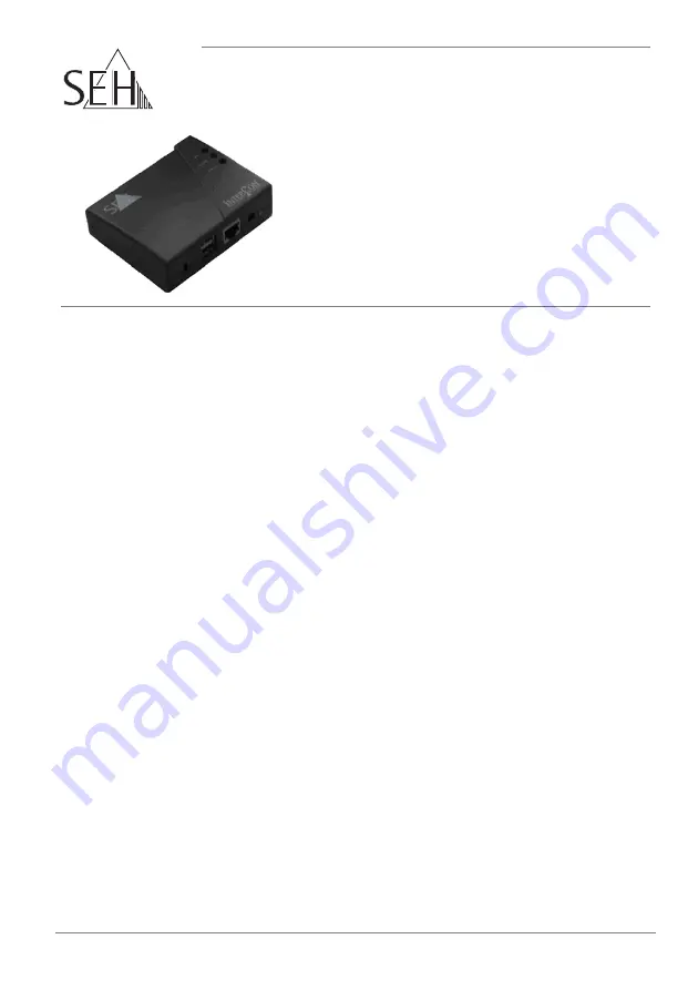 SEH PS1103 Hardware Installation Manual Download Page 1