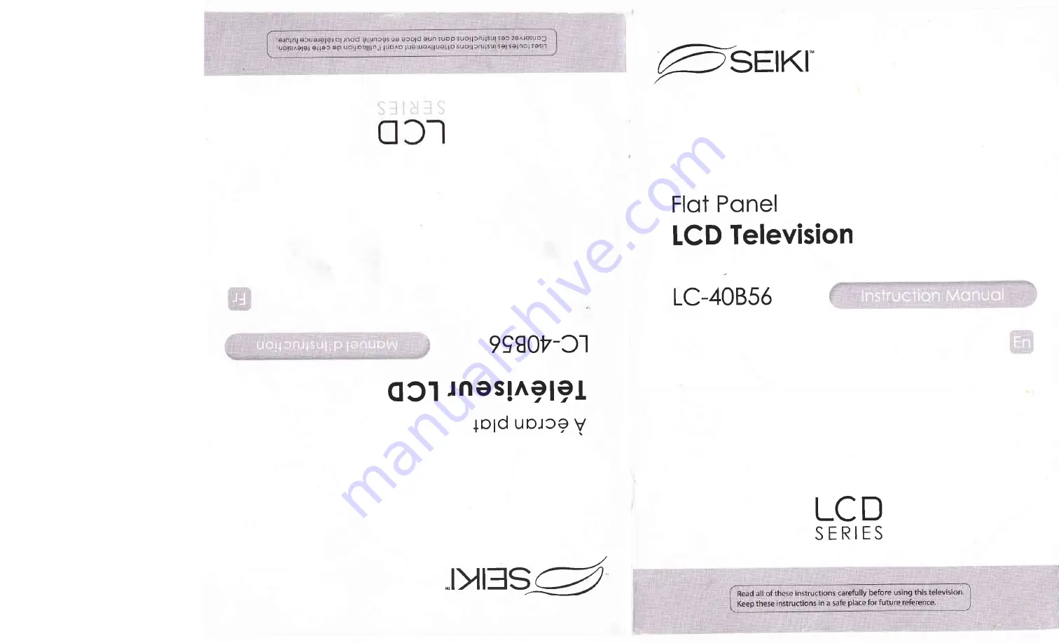 Seiki LC-40B56 Скачать руководство пользователя страница 1