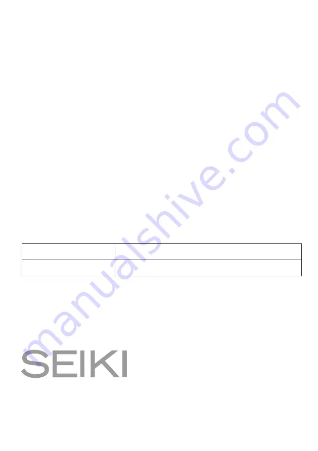 Seiki SC5SHM Instruction Manual Download Page 12