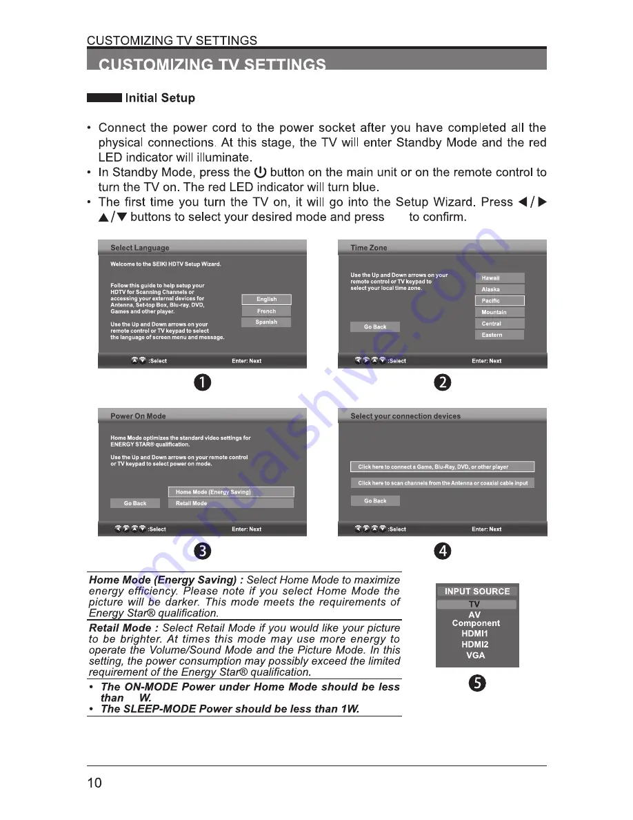 Seiki SE242TS User Manual Download Page 11