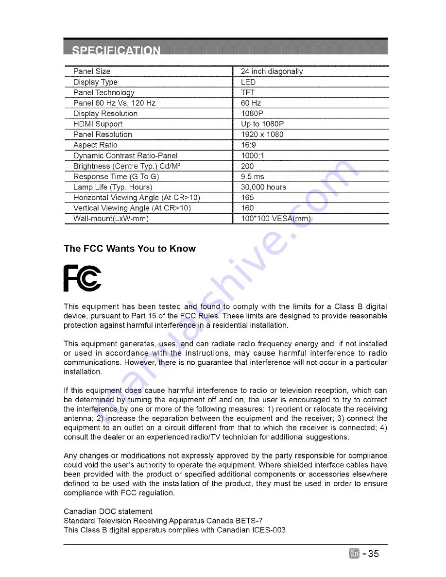 Seiki SE24FT11-D User Manual Download Page 36