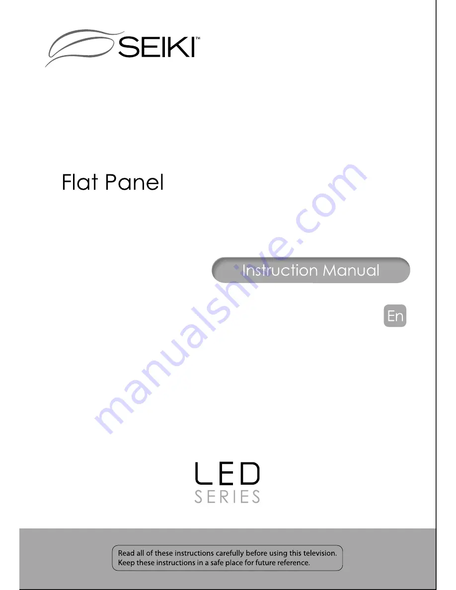 Seiki SE321FB Instruction Manual Download Page 1