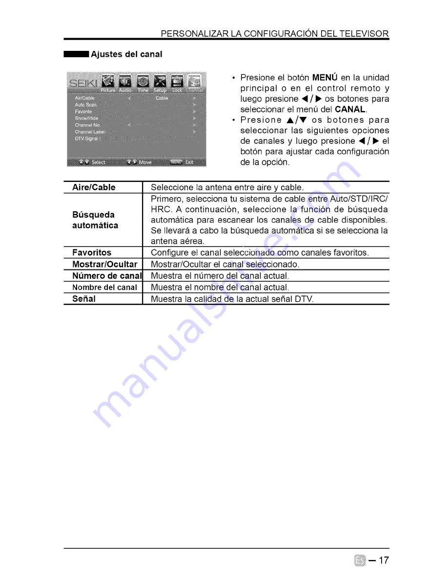 Seiki se50fy33 Скачать руководство пользователя страница 67