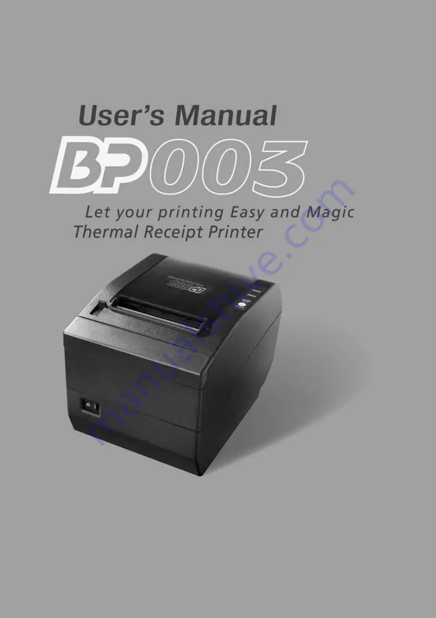 Seiko Epson BP-003 Series User Manual Download Page 1