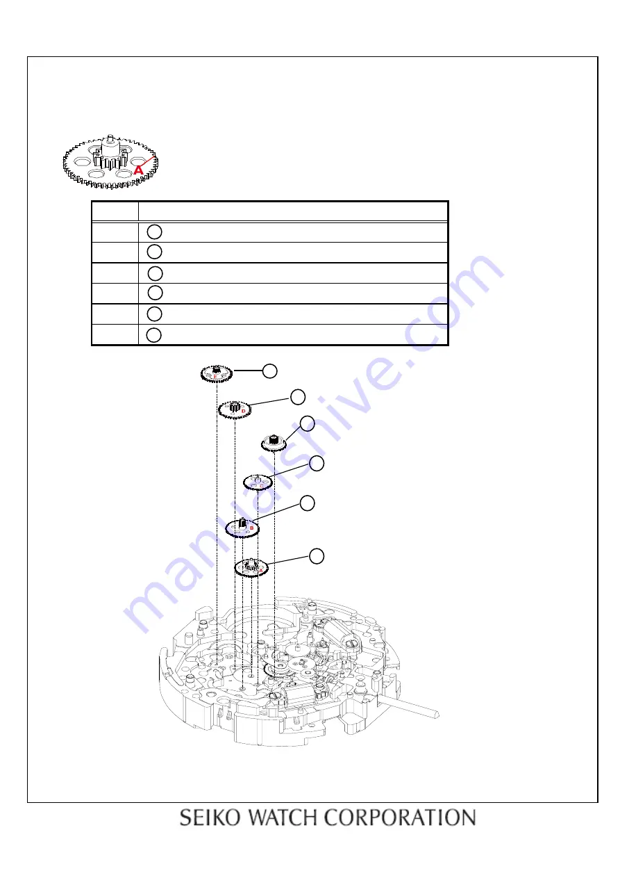 Seiko 8T67A Parts Catalogue /Technical Manual Download Page 9