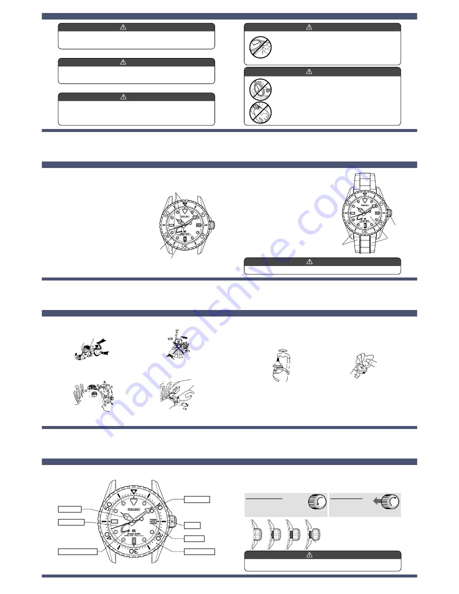 Seiko Grand Seiko SPRING DRIVE DIVERS 9R65 Instructions Manual Download Page 3