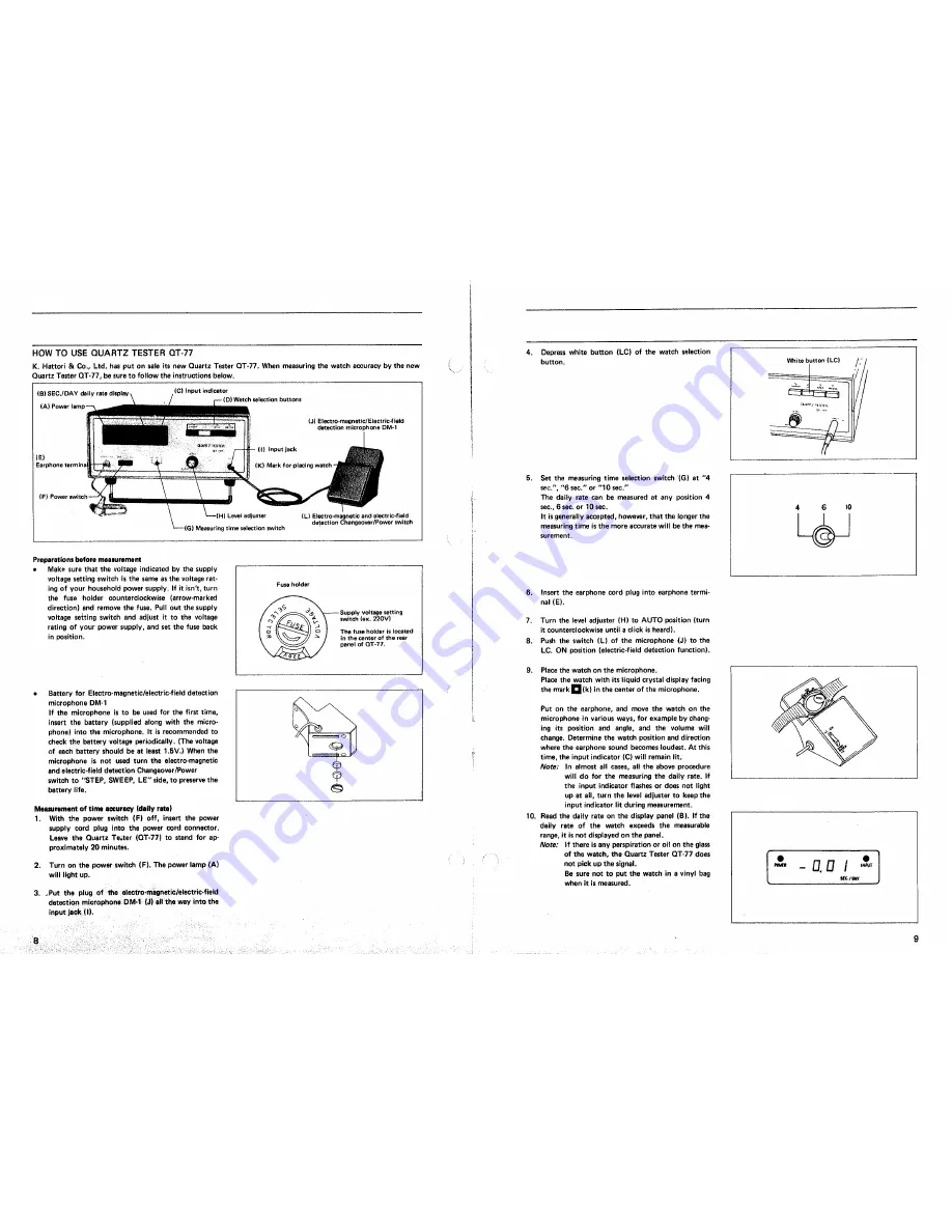 Seiko M158A Technical Manual Download Page 9