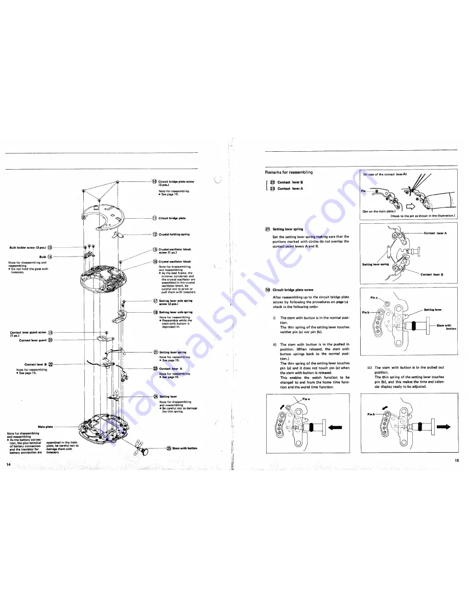 Seiko M158A Technical Manual Download Page 12