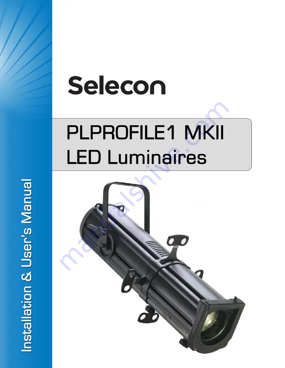 Selecon PLPROFILE1 MKII Installation & User Manual Download Page 1