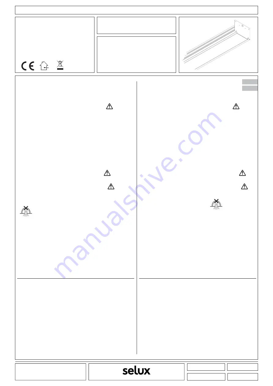 Selux M150 System Mounting Instructions Download Page 1