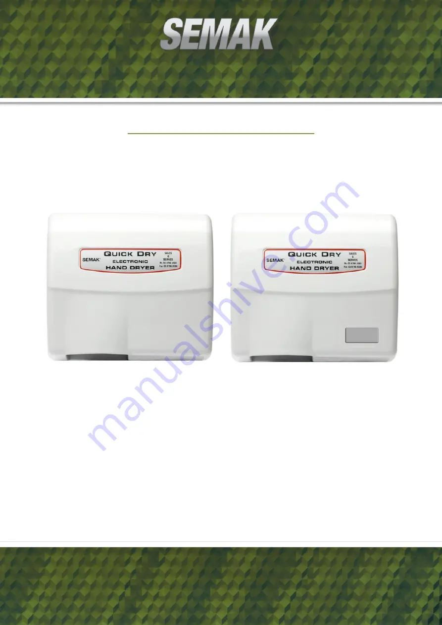 SEMAK MC007 Operation And Warranty Booklet Download Page 1