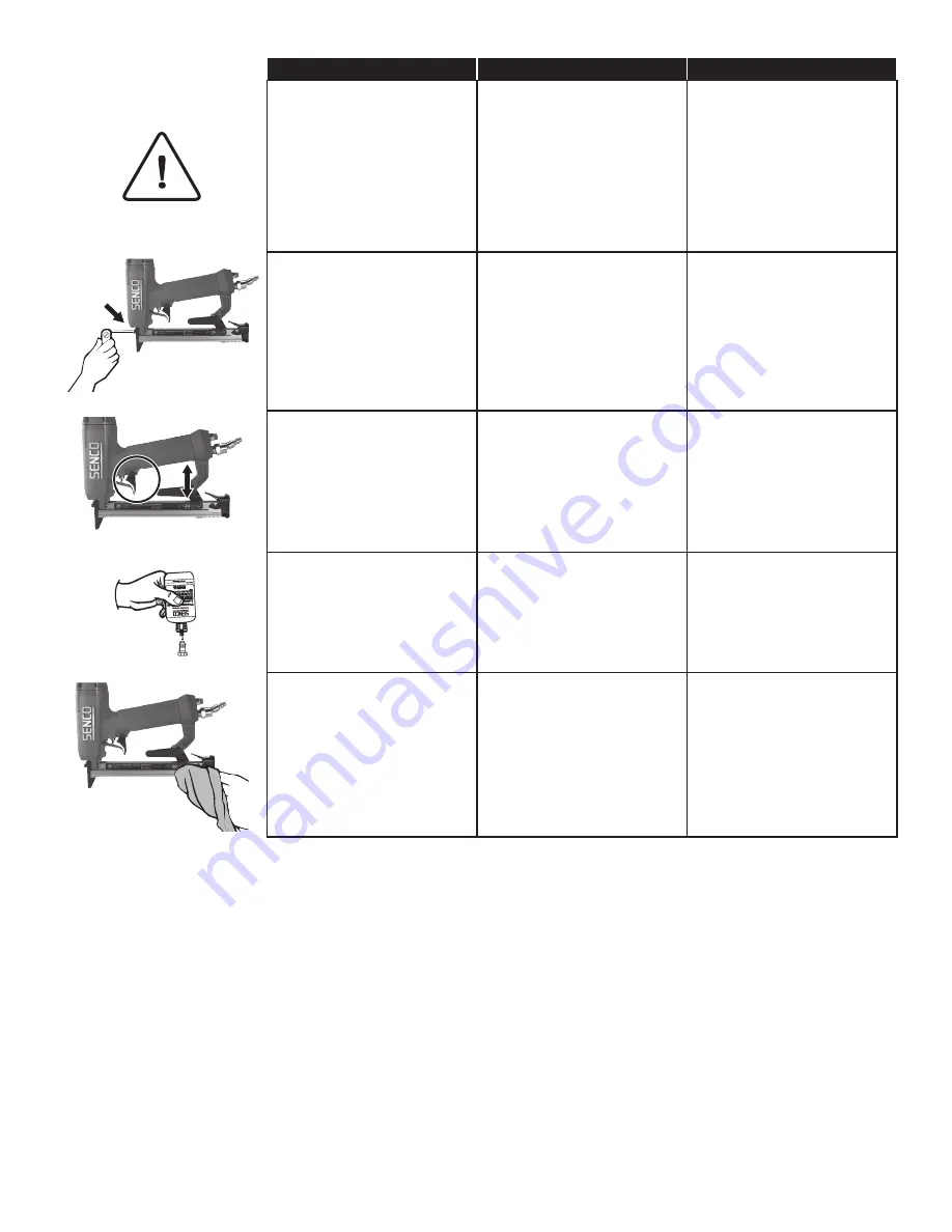 Senco SPS16XP-11 Operating Instructions Manual Download Page 9