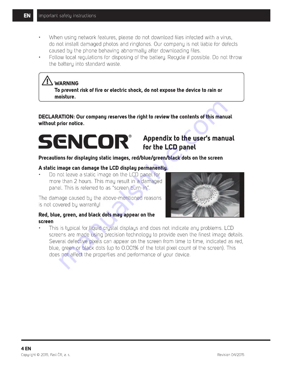 Sencor element P452 Скачать руководство пользователя страница 6