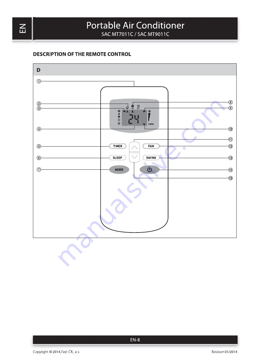 Sencor SAC MT7011C User Manual Download Page 8