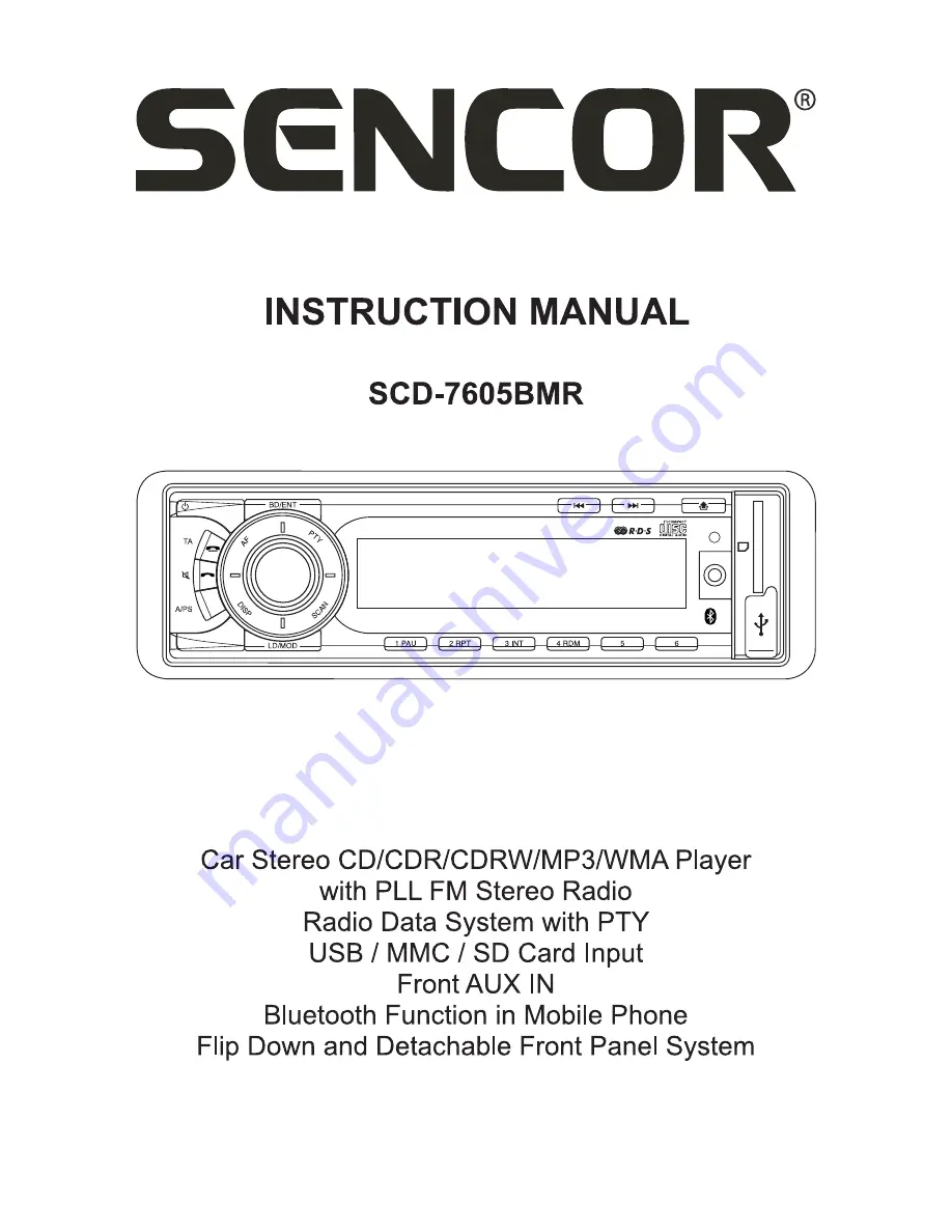 Sencor SCD-7605BMR Скачать руководство пользователя страница 1