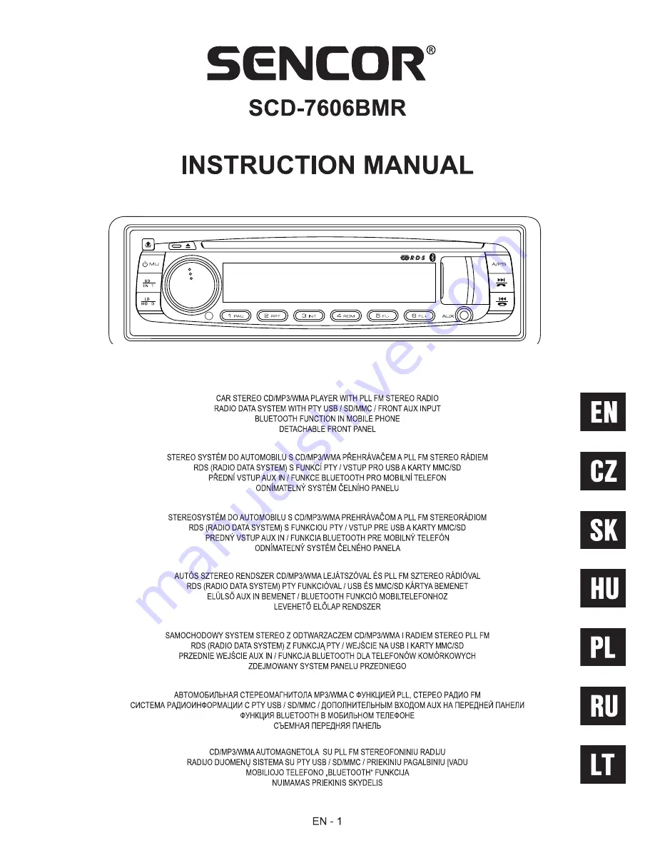 Sencor SCD-7606BMR Instruction Manual Download Page 1