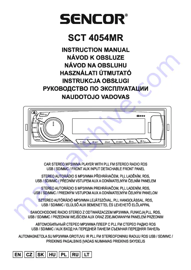 Sencor SCT 4054MR Скачать руководство пользователя страница 1