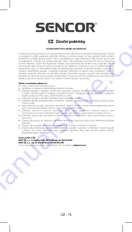 Sencor SDC 120 User Manual Download Page 17