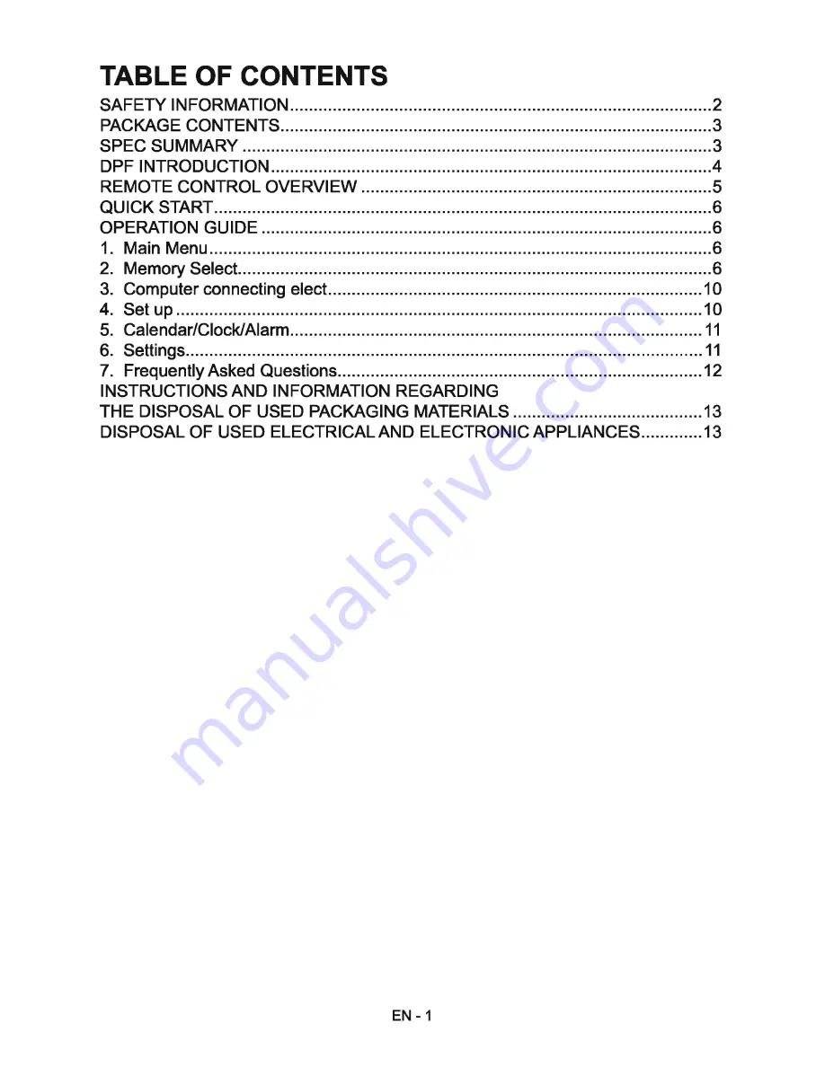 Sencor SDF 1270 Instruction Manual Download Page 2