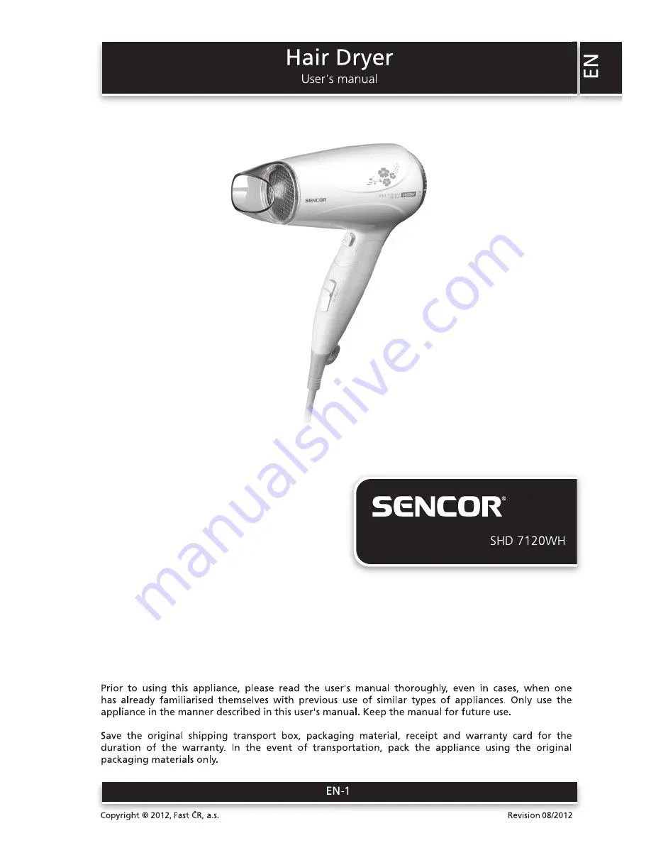 Sencor SHD 7120WH User Manual Download Page 1