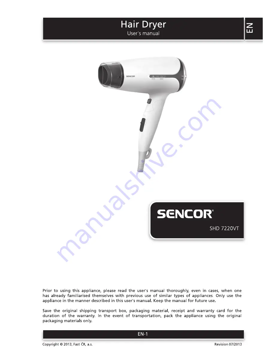 Sencor SHD 7220VT User Manual Download Page 1