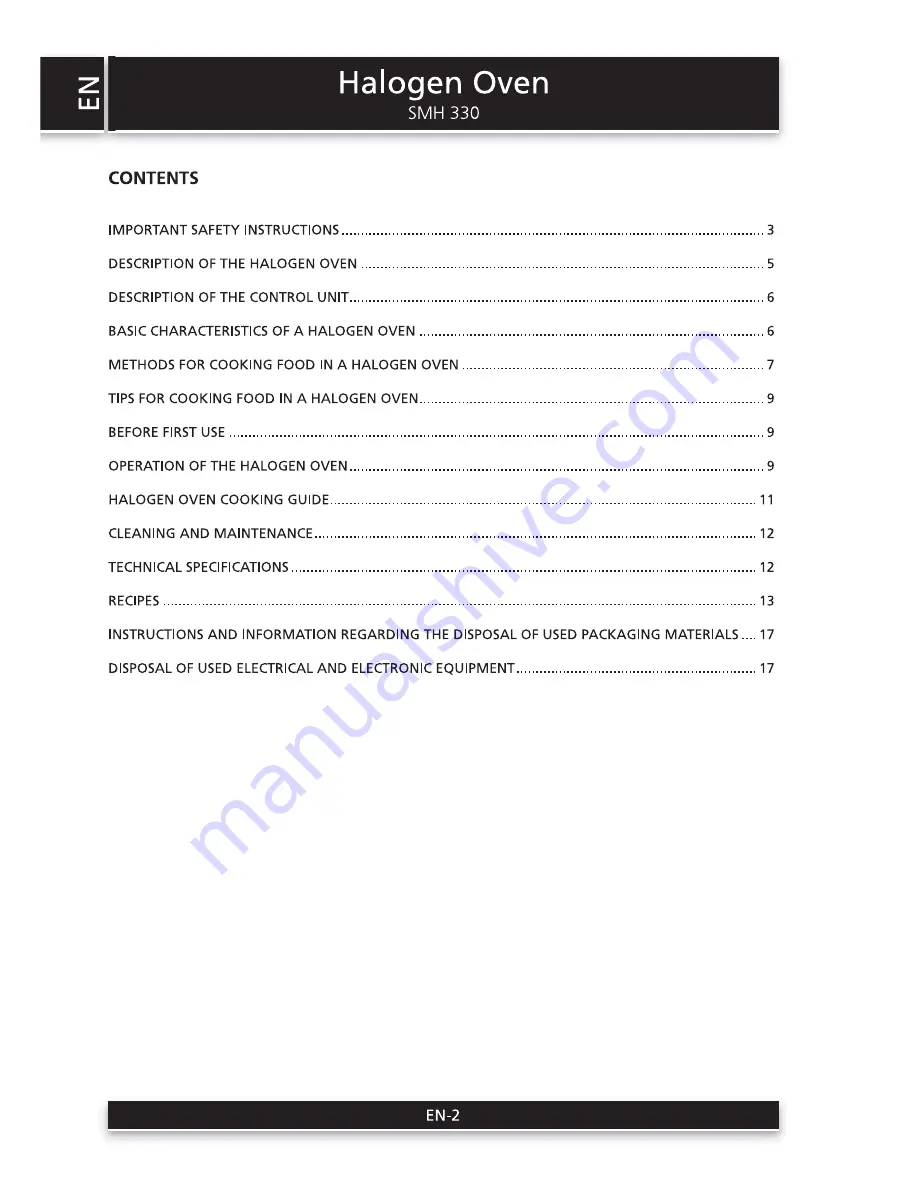 Sencor SMH 330 User Manual Download Page 2