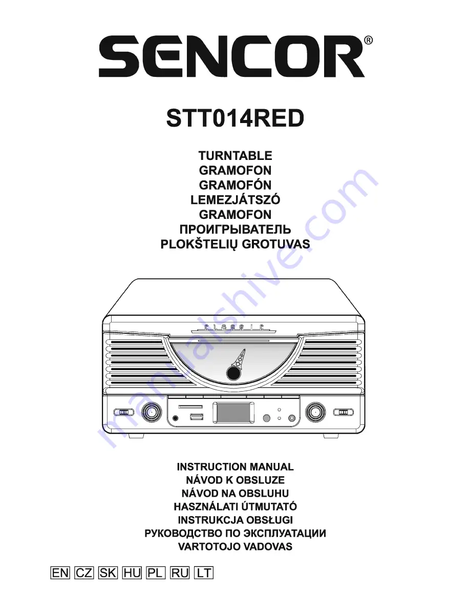 Sencor STT014RED Скачать руководство пользователя страница 1