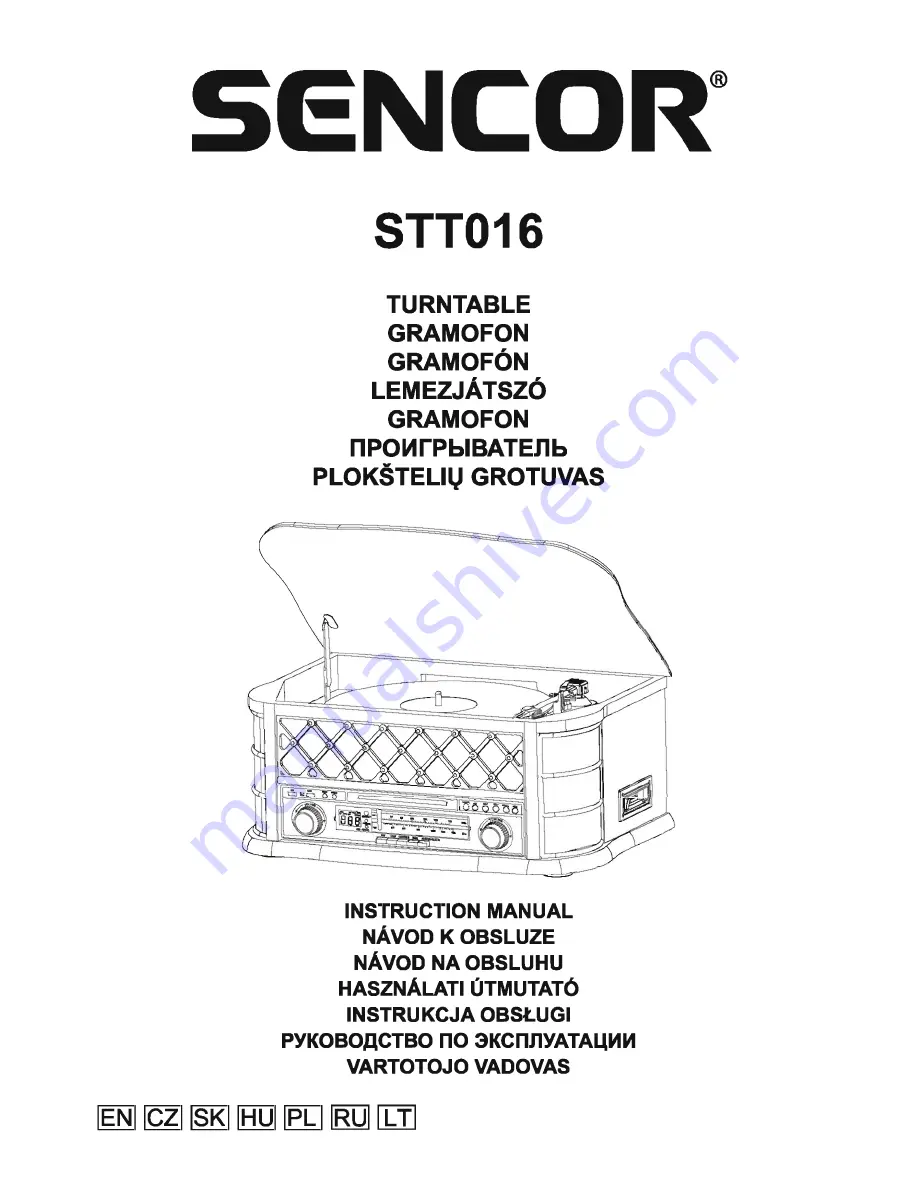 Sencor STT016 Скачать руководство пользователя страница 1