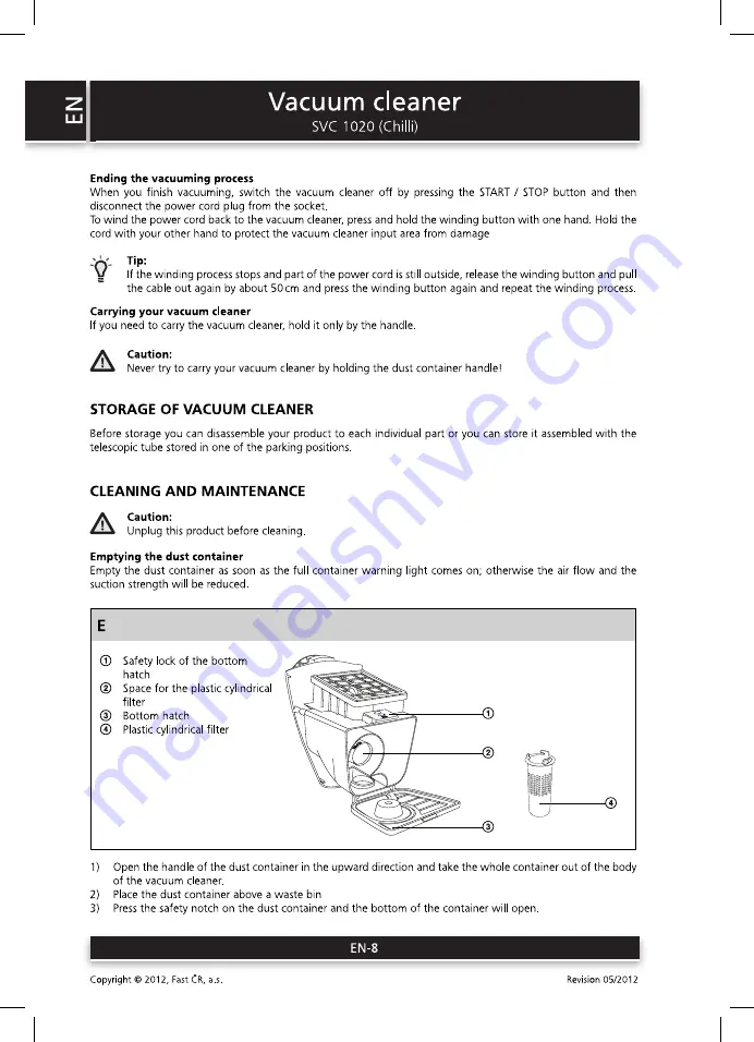 Sencor SVC 1020 (CHILLI) User Manual Download Page 8