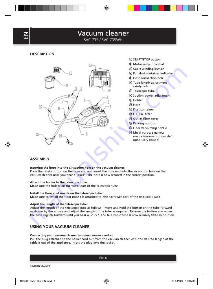 Sencor SVC 735 User Manual Download Page 4