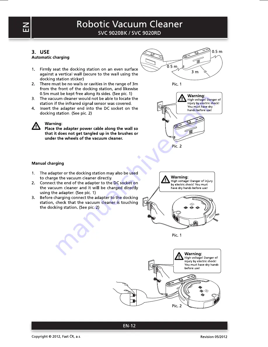 Sencor SVC 9020BK User Manual Download Page 12