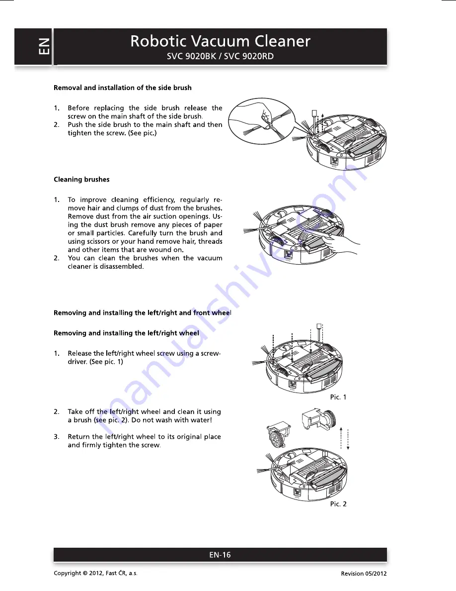 Sencor SVC 9020BK User Manual Download Page 16