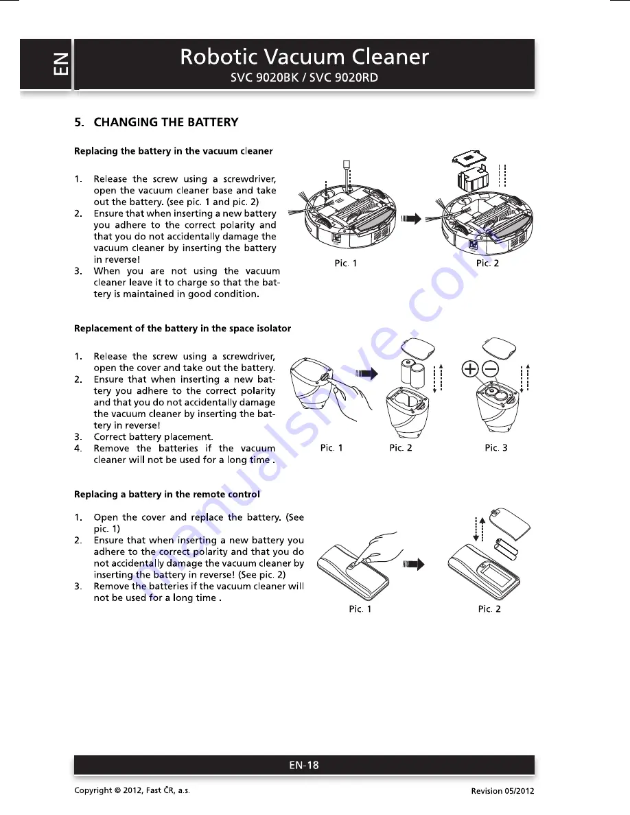 Sencor SVC 9020BK User Manual Download Page 18