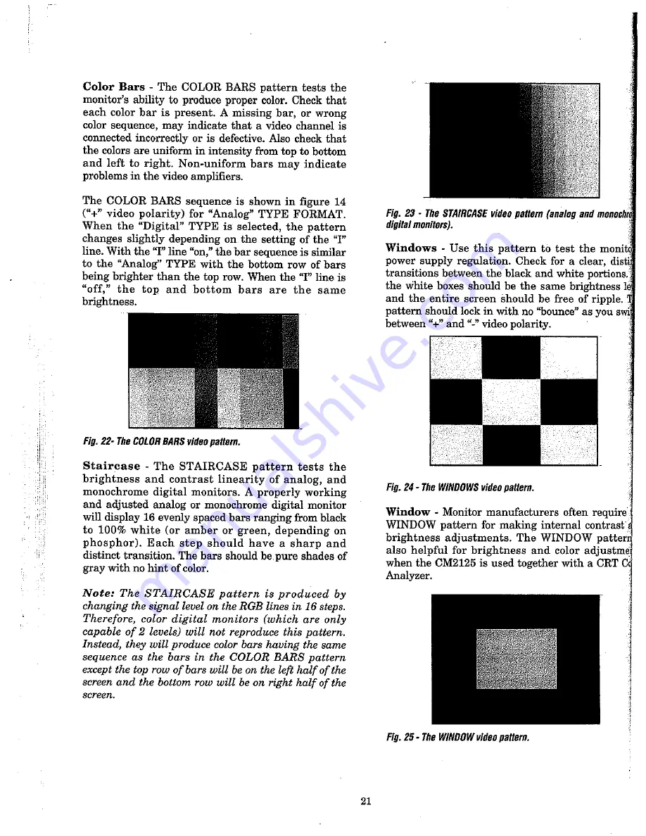 Sencore cm2125 Operation And Application Manual Download Page 22