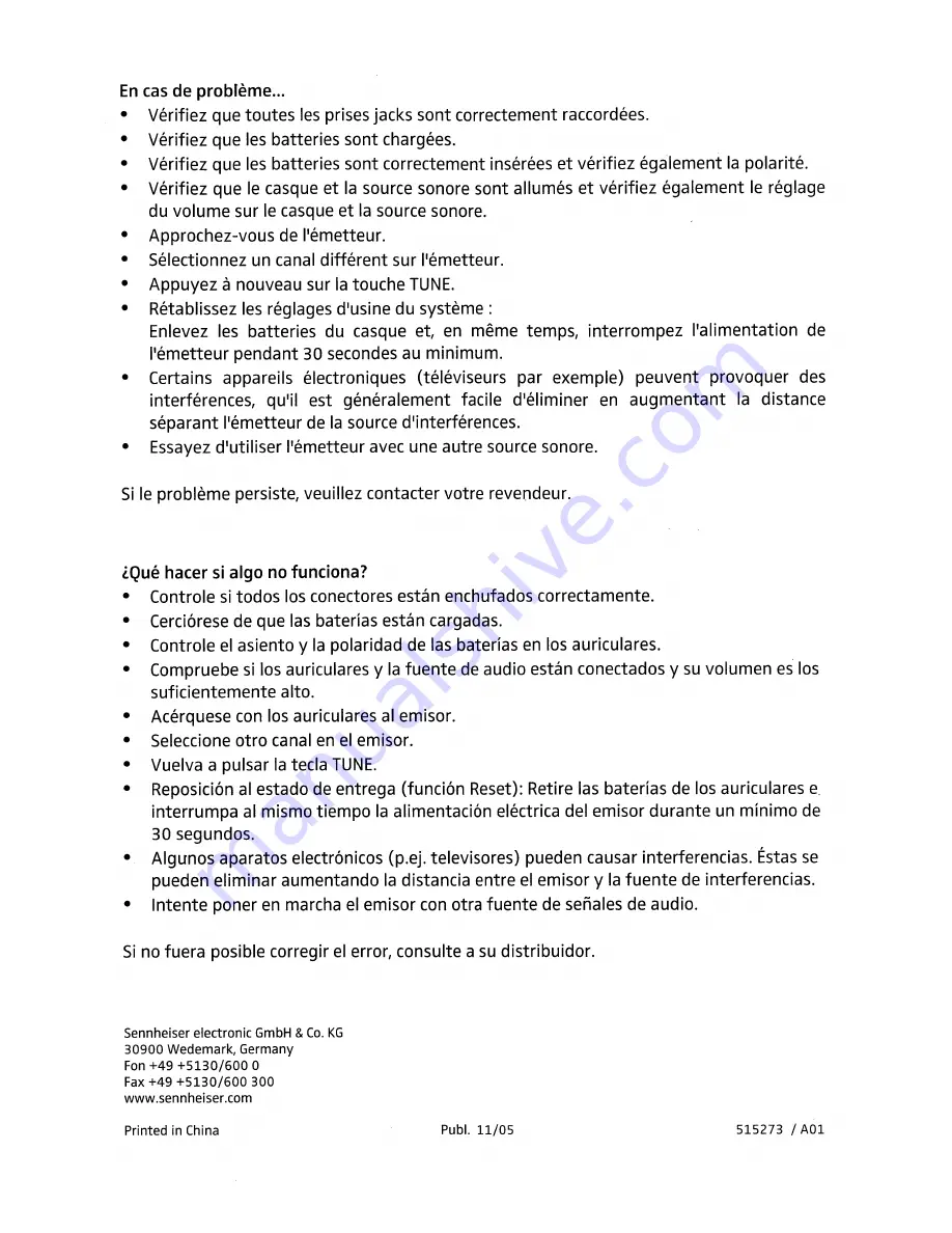 Sennheiser RS115 Instructions For Use Manual Download Page 5