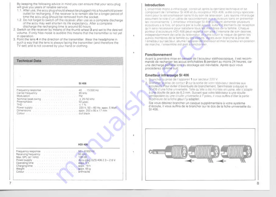 Sennheiser SI 406 HDI 406 Скачать руководство пользователя страница 6