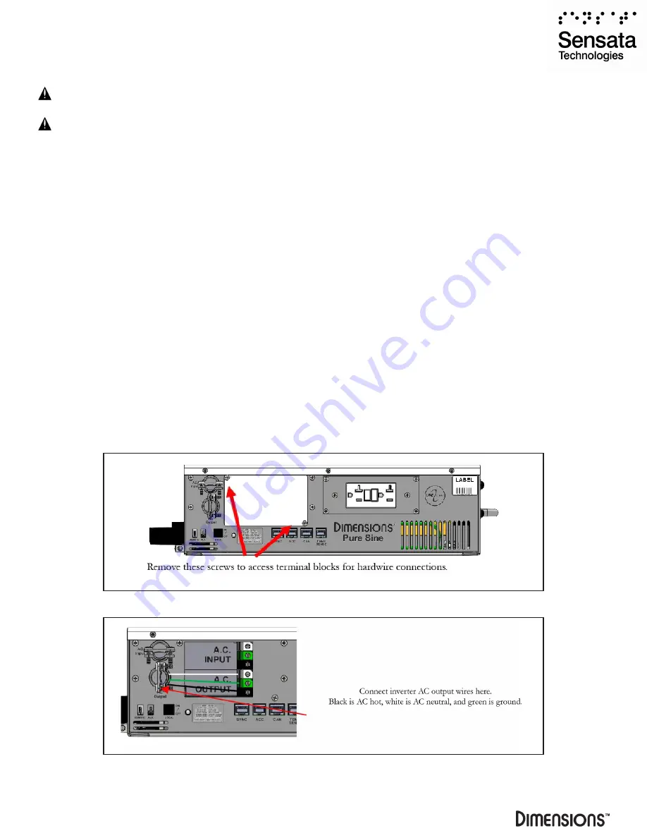 Sensata Dimensions 12LP15 Owner'S Manual Download Page 14