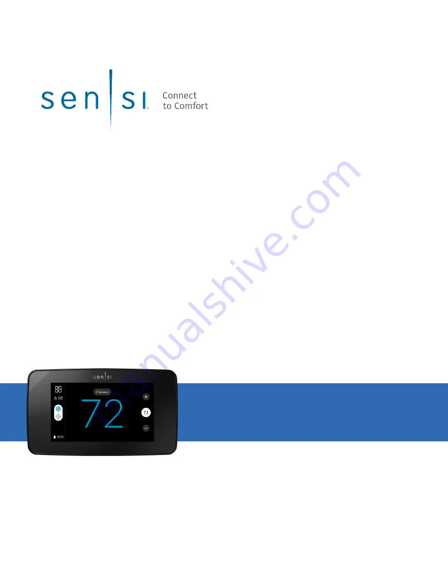 Sensi TOUCH 2 1F96U-42WF Series Скачать руководство пользователя страница 1