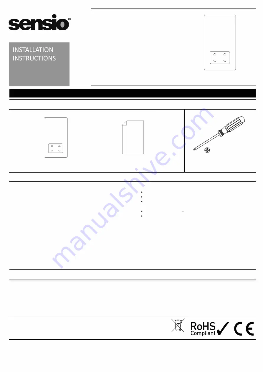 Sensio SE3014200 Installation Instructions Download Page 1