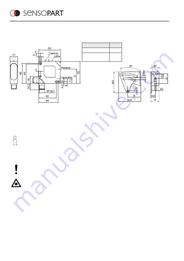 Sensopart FT 50 RLA Series Mounting And Operating Instructions Download Page 16