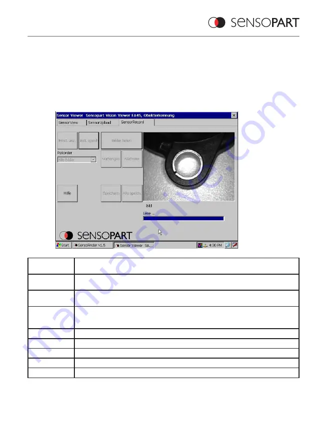 Sensopart Vision Viewer CE Mounting And Operating Instructions Download Page 13