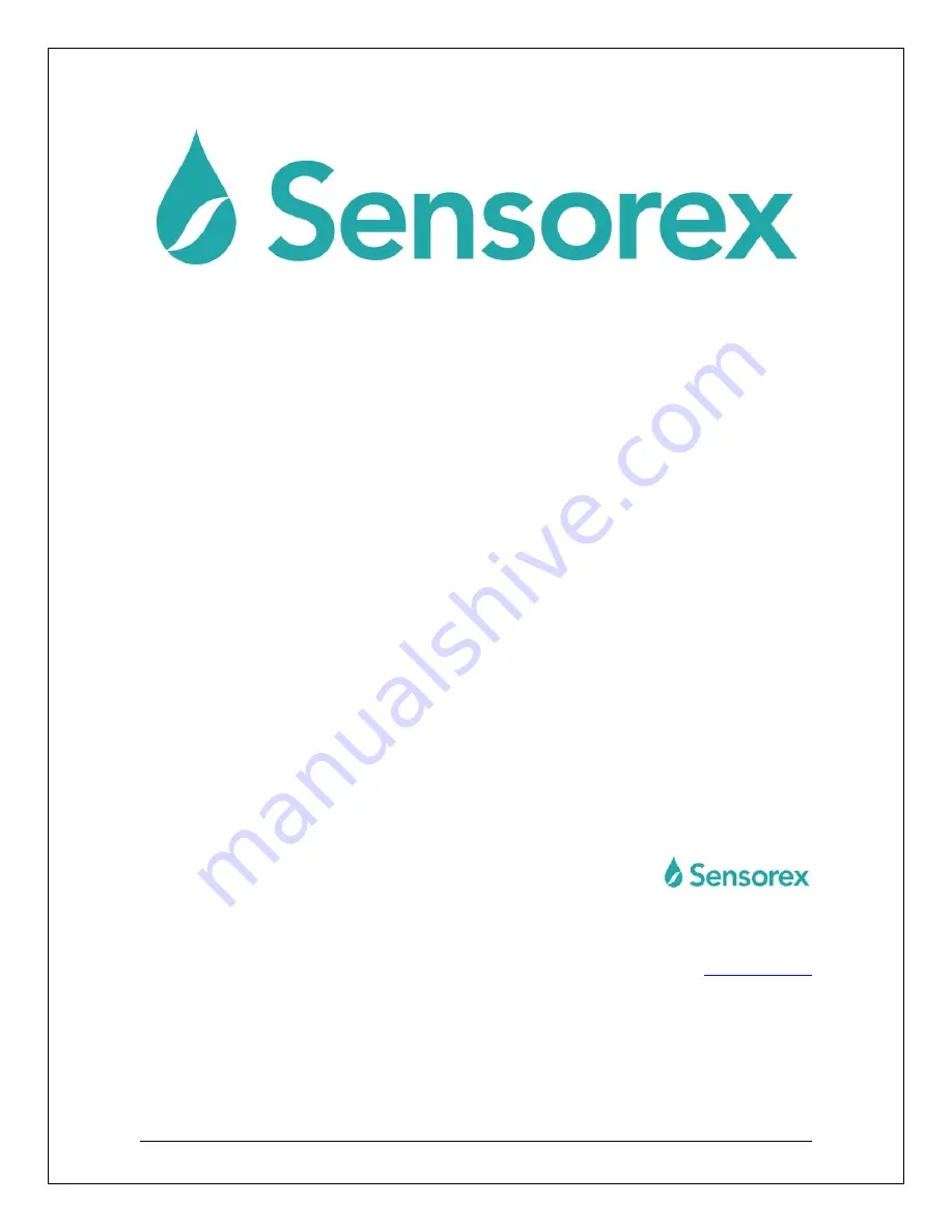 Sensorex TCSMA Operation And Maintenance Manual Download Page 1