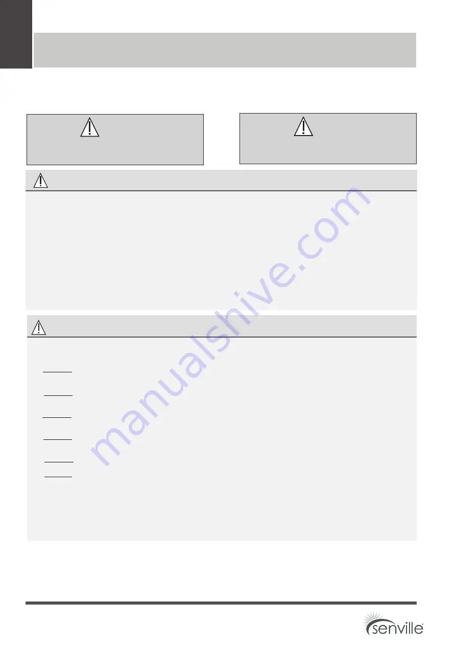 Senville SENA-012HF Owner'S Manual & Installation Manual Download Page 4