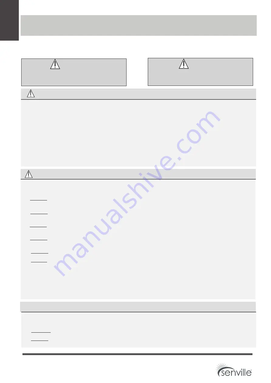 Senville SENA/09HF/IQ Owner'S Manual & Installation Manual Download Page 4