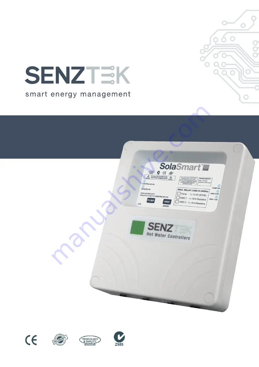 Senztek SolaSmart Plus Installation Manual Download Page 1