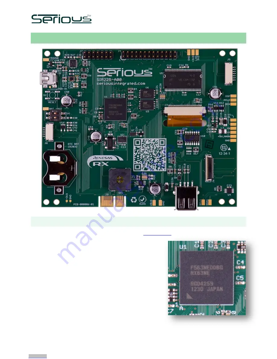 Serious Integrated SIM225 Technical Reference Manual Download Page 20